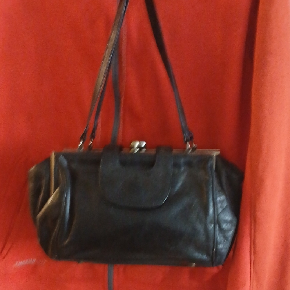 Coach Black Leather Shoulder Bag